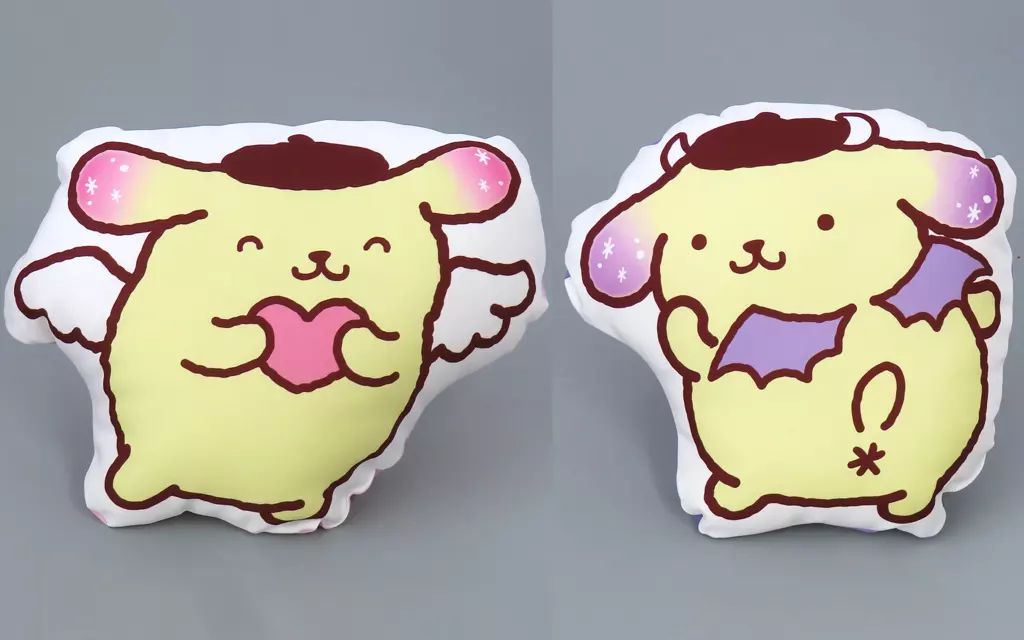 クッション 本体 ポムポムプリン 天使＆悪魔 ダイカットクッション2種セット ポムポムプリン エポスカードデビュー記念プレゼントキャンペーン A賞