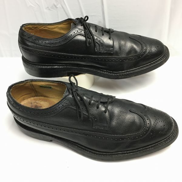 試着交換OK！80s/Vintage/　フローシャイム/Florsheim【size28.5-29.5程度】ケンムール　ウイングチップ　 ビジネスシューズ〈黒/BLACK/ブラック〉/菅NO.WZF-83 #BUZZBERG