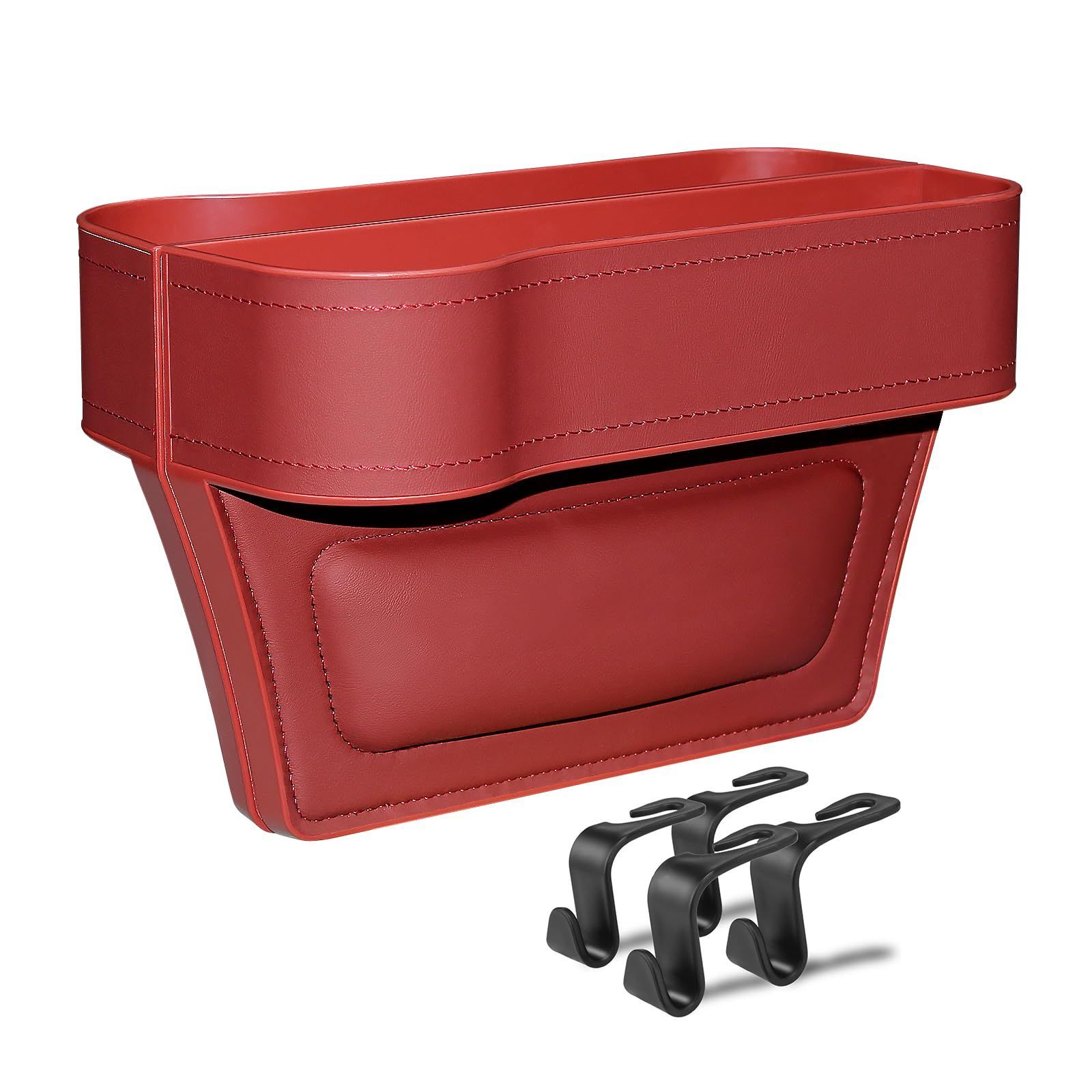 色: レッド】PANICO サイド収納ボックス 車用 PU皮革 便利グッズ 車