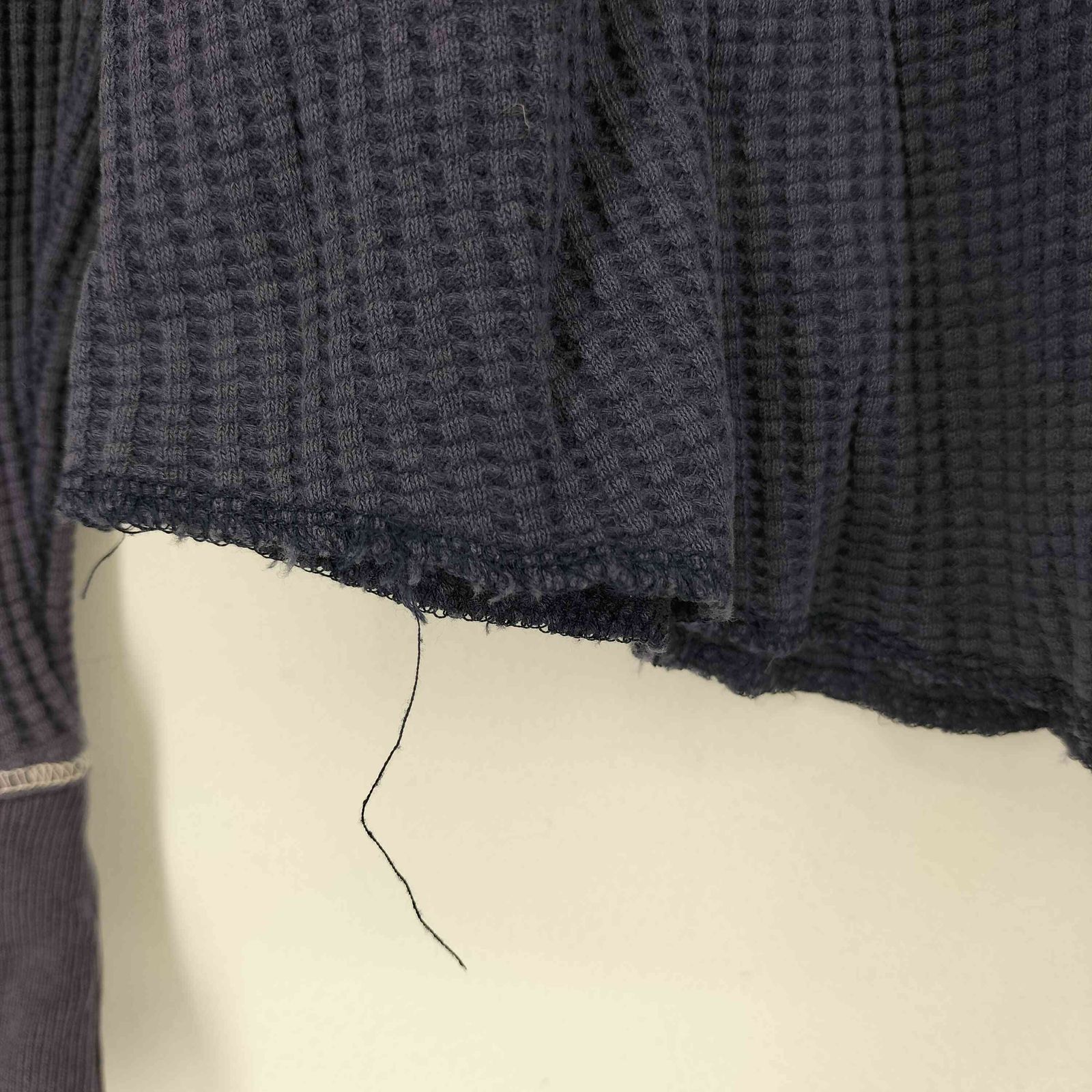 ギャップ Gap 00S ヘンリーネック サーマルカットソー ナス紺 メンズ