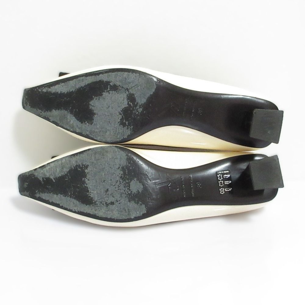 良品 Roger Vivier ロジェヴィヴィエ スクエアトゥ バイカラー