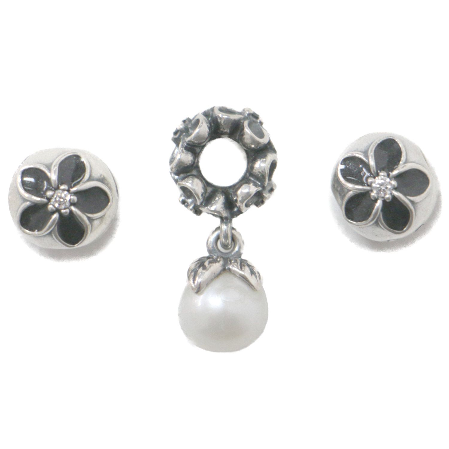 セール・キャンペーン Pandora パンドラ ブラック シルバー チャーム ブレスレット用 シルバー