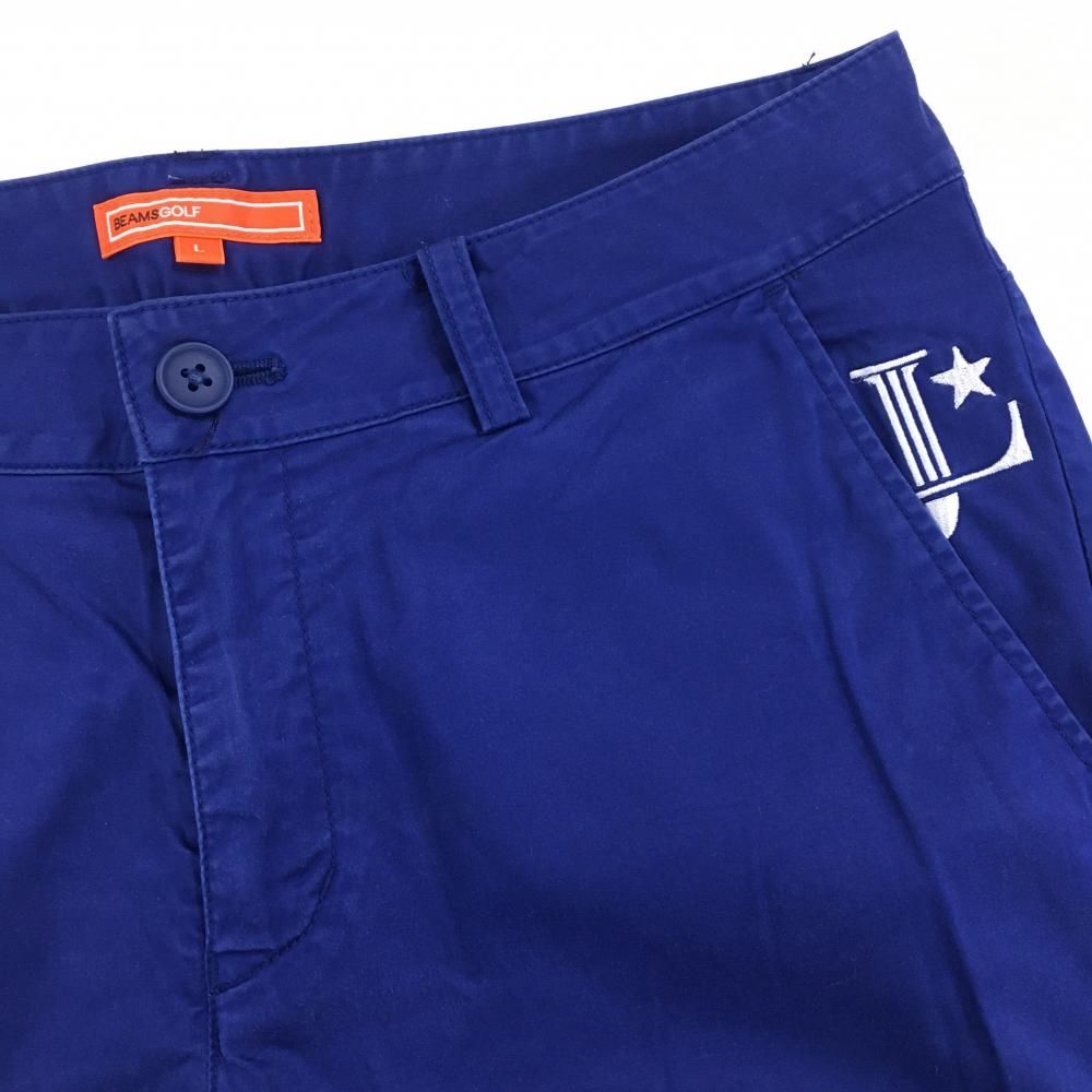 ビームスゴルフ パンツ ネイビー ロゴ刺しゅう レディース L ゴルフ