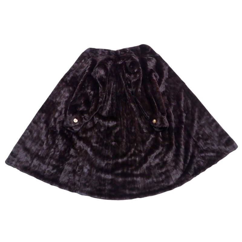 美品☆ サガミンクロイヤル グレ ブラウン ミンク ファーコート 毛皮 11号 □美品□SAGA MINK ROYAL サガミンクロイヤル コート サイズF
