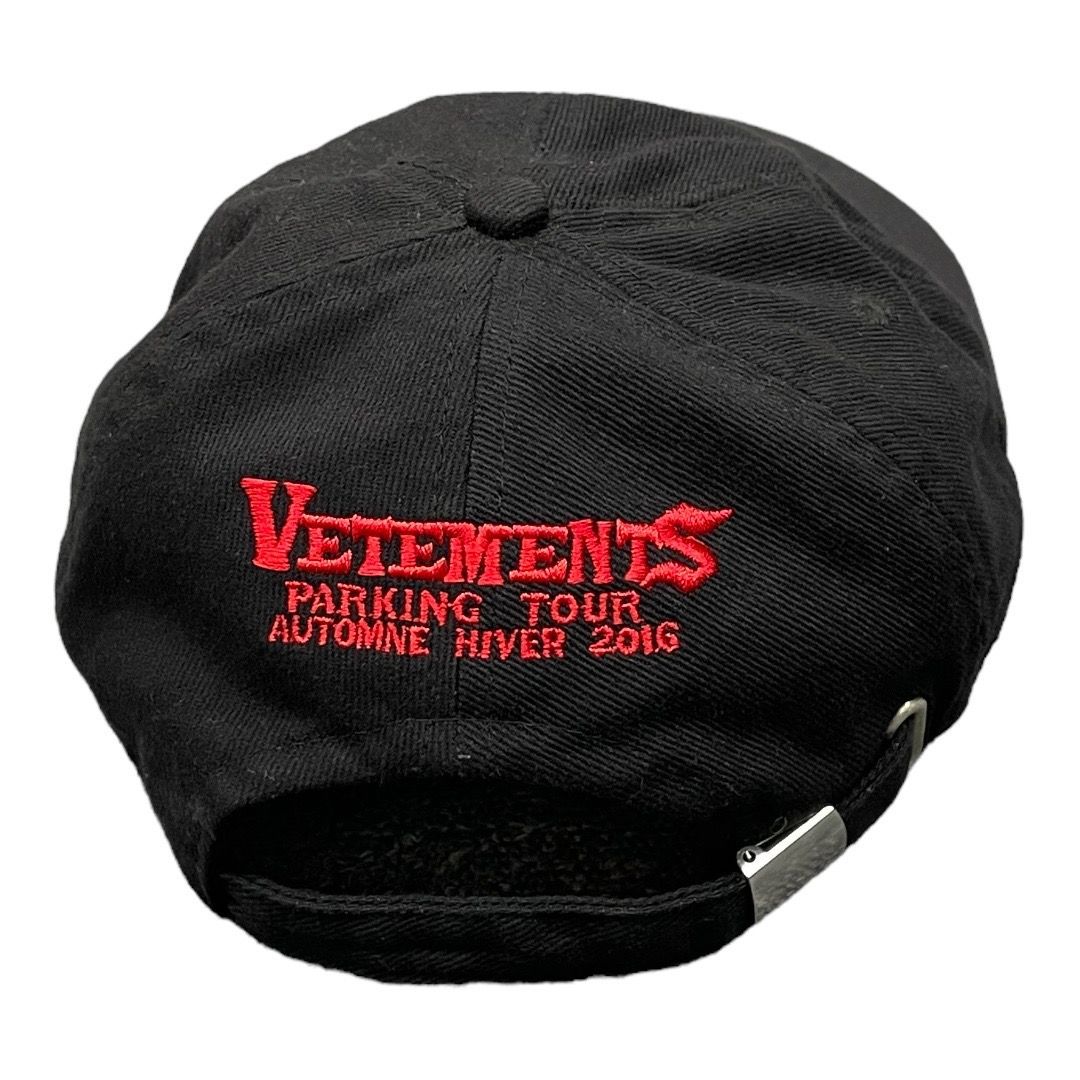 Vetements パーキングツアー キャップ 2016 ブラック　ヴェトモン VETEMENTS 16AW PARKING T UR CAP 刺繍 キャップ ヴェトモン
