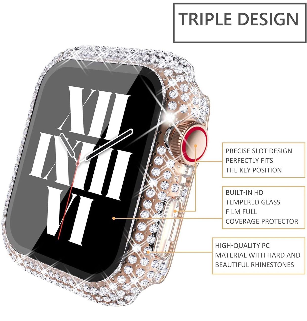 AppleWatch カバーキラキラ アップルウォッチケースキラキラクリ