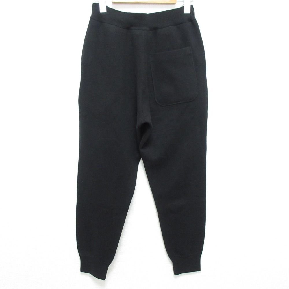 Drawer ドゥロワー モデル 16Gダブルフェイスニットパンツ 6514-105-1087 サイズ1 ブラック レディース 古着