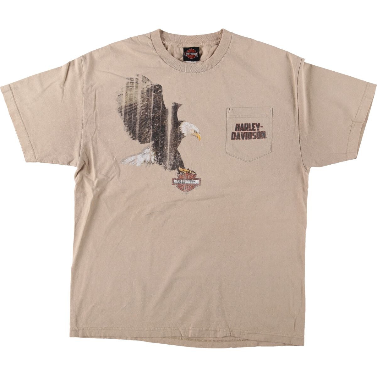 古着 ハーレーダビッドソン Harley-Davidson 鷲柄 イーグル柄 モーターサイクル バイクTシャツ メンズXL相当/eaa487035
