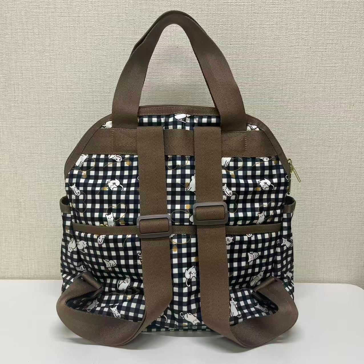 レスポートサック 猫柄 チェック柄 リュック 2442 レスポートサック 猫