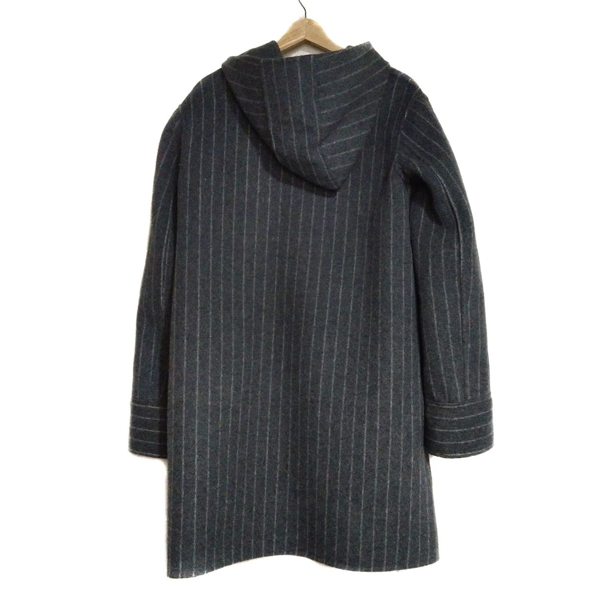 EMPORIOARMANI エンポリオアルマーニ コート サイズ36 S レディース - ダークグレー×ライトグレー 長袖|ストライプ|冬