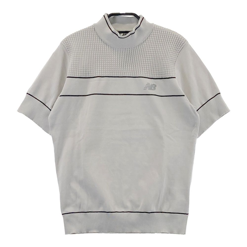 サイズ 1 NEW BALANCE GOLF ニューバランス モデル ハイネック 半袖ニットセーター グレー系 240101524966 ゴルフウェア レディース ストスト