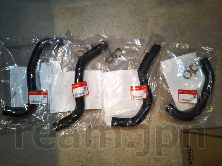 ホンダ純正 ビート PP1 ラジエーターホース 4本 クリップ付き E-PP1 ラジエーター ホース Honda Genuine Beat Radiator Hose Pipe JDM