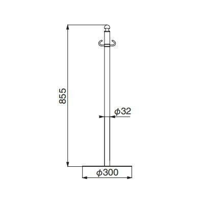 シロクマ フロアパーティションポール