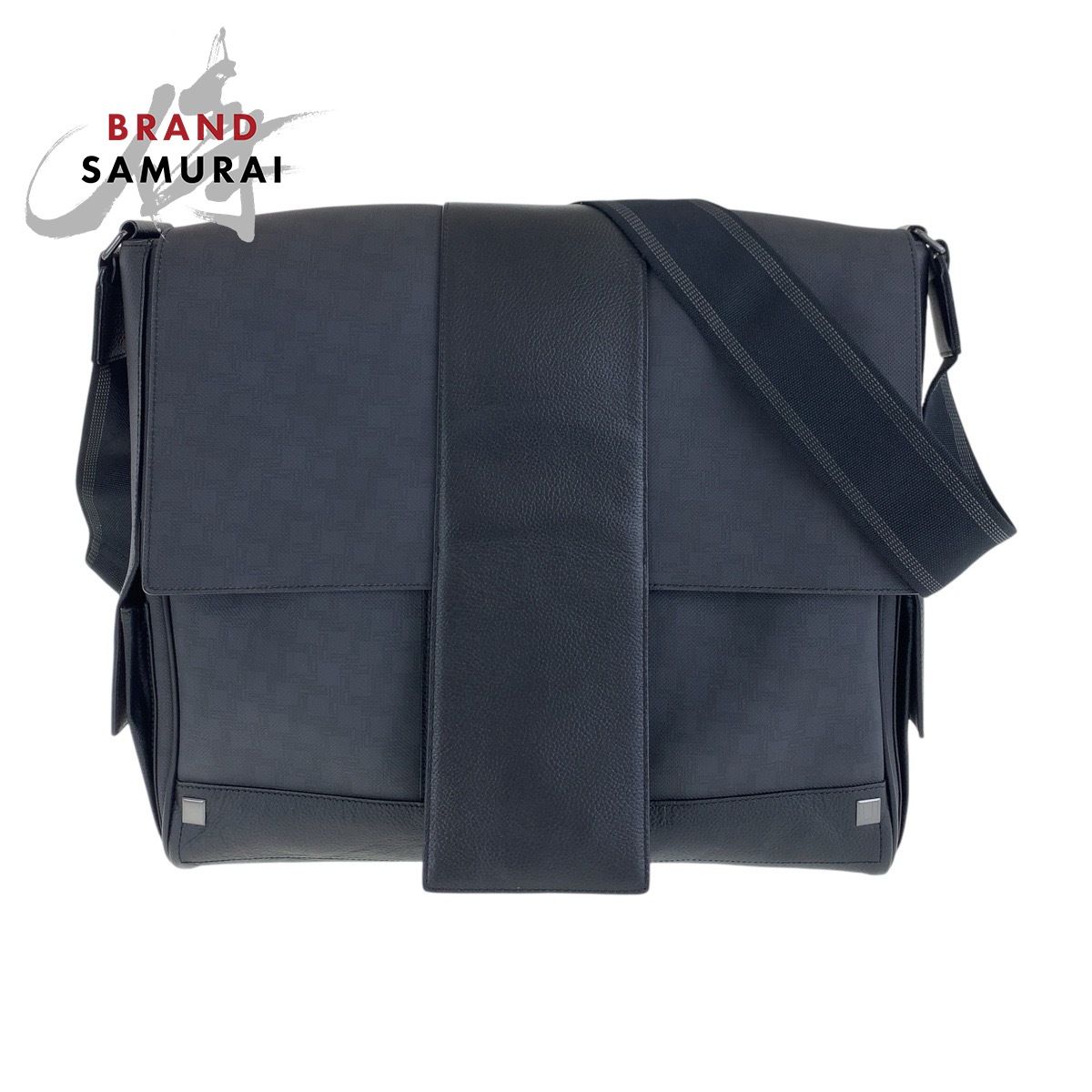 美品 Dunhill ダンヒル ブラック 黒 ガンメタ金具 PVC/レザー  