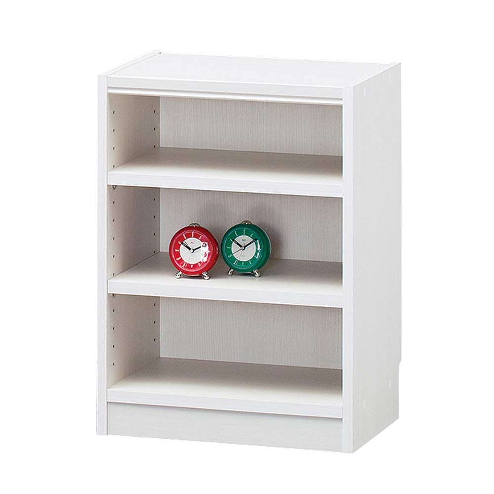 白井産業 組み合わせ自由なフリーラック シェルフ 本棚 豊富なサイズバリエーションでどんな部屋にも合わせやすい 棚板耐荷重10kg ホワイト 木目 幅44 高さ60 奥行29cm TNL-6044WH タナリオ