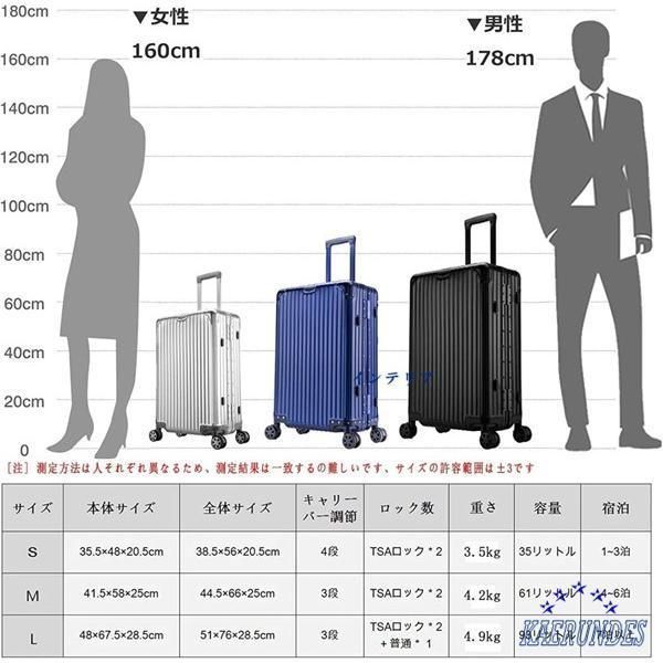 オールアルミ合金 Lサイズ|7泊?長期旅行
