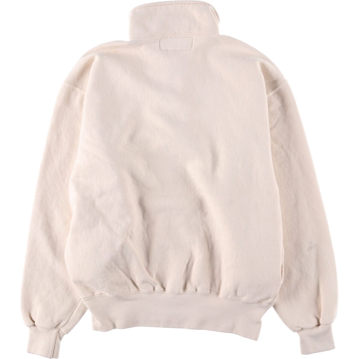 COTTON ハーフジップスウェットシャツ