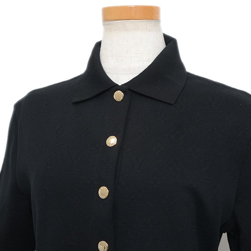  ルイ･ヴィトン 半袖ワンピース コットン ブラック レディース Mサイズ その他 トップス