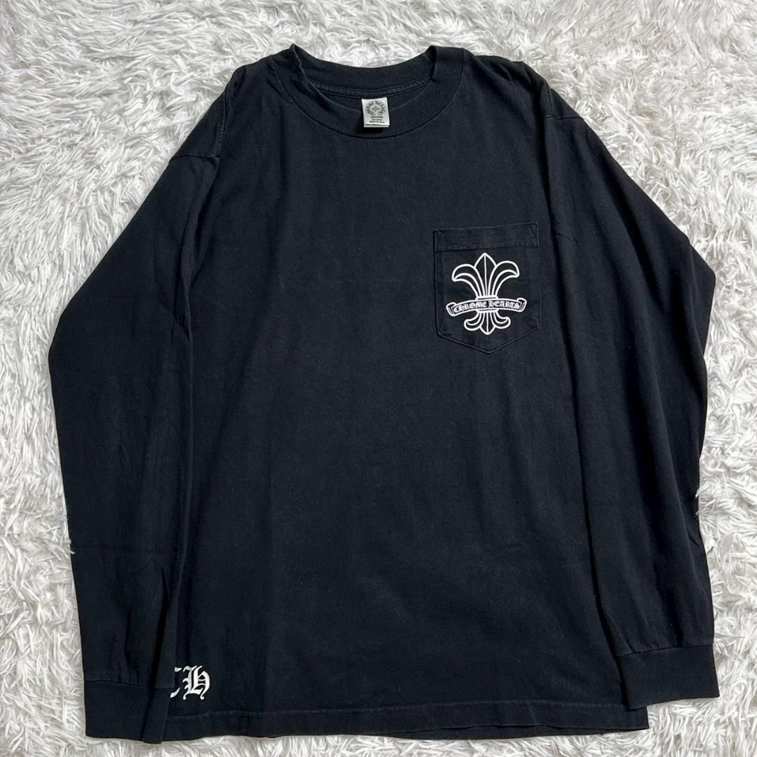 CHROME HEARTS ロンT サーマル バックロゴ BSフレア 黒 M CHROME HEARTS クロムハーツ バックロゴ BSフレア ロングスリーブ ロン
