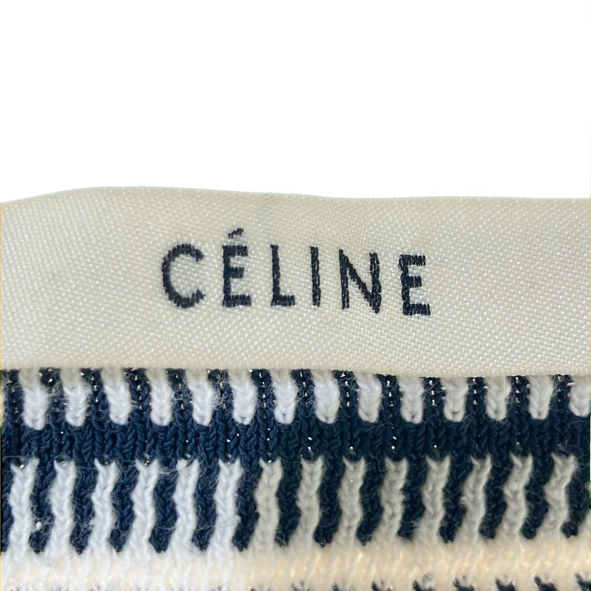 CELINE - CELINE セリーヌ by Phoebe Philo ボーダーニットセーター 2 3DQ7/7713 ネイビー×ホワイト S CELINE セリーヌ by Phoebe Philo ボーダーニットセーター 2