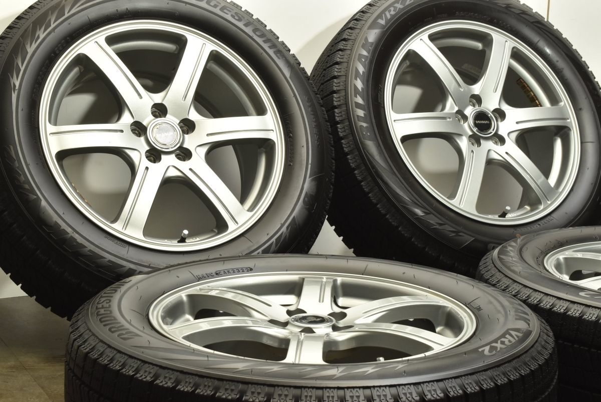 バリ溝 バルミナ 17in 7J 53 PCD100 ブリヂストン ブリザック VRX2 225 60R17 SJフォレスター GT XV レガシィアウトバック BR 可