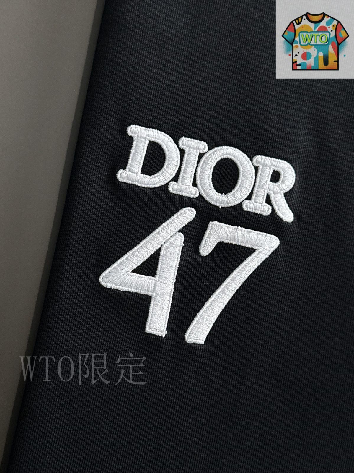 yuua⭐︎様 Diorロゴネイビー×2/新品　45×45size レディディオール MY ABC ラムスキン ネイビー ゴールド金具
