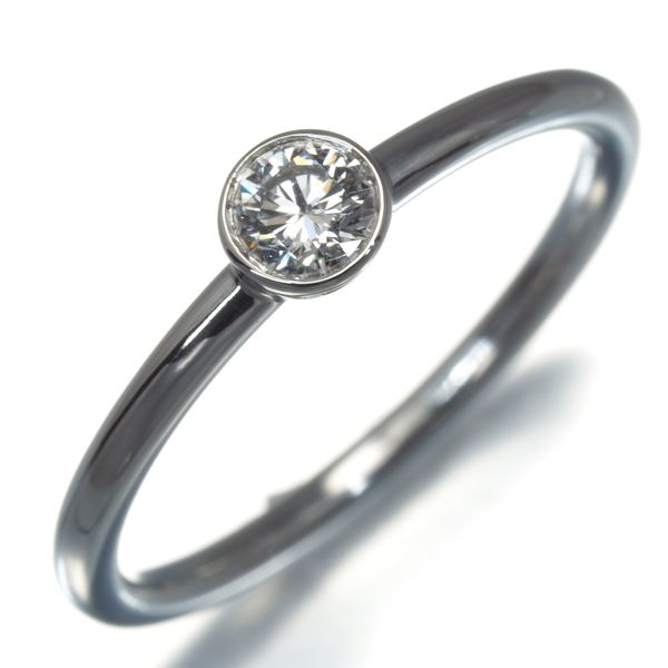 ティファニー リング ダイヤ ダイヤモンド 0.18ct程 ビゼット 一粒 10  