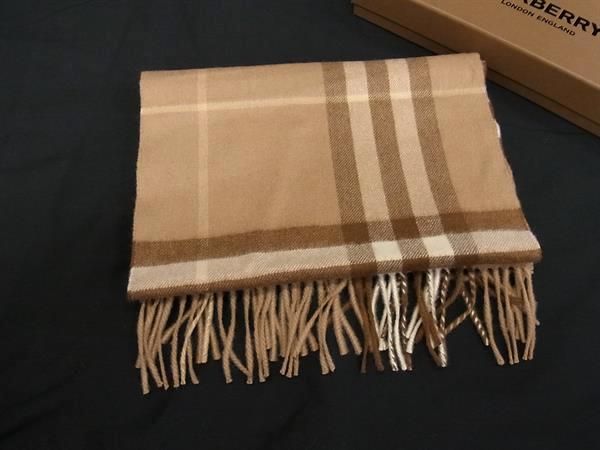 Burberry's 　バーバリー　カシミヤ100% マフラー　ブラウン □新品□未使用□ BURBERRY バーバリー カシミヤ100％ マフラー