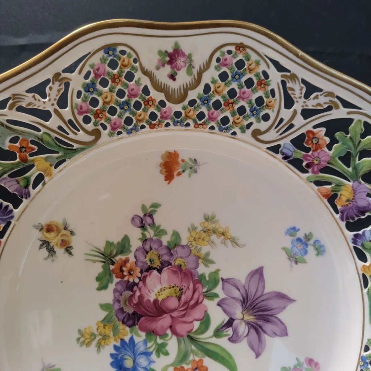 26㎝☆シューマン ババリア 金彩エッジ オープンワーク メッシュ