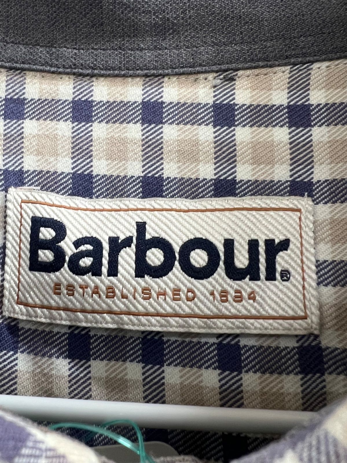 BARBOUR バブアー ボタンダウンシャツ ポケット付き 長袖シャツ チェック柄 No.024