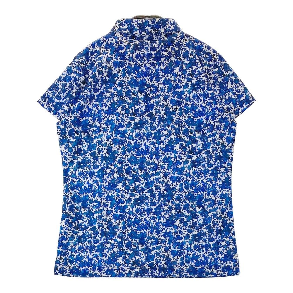 キャロウェイ 半袖ポロシャツ ブルー 花柄 サイズ：L CALLAWAY