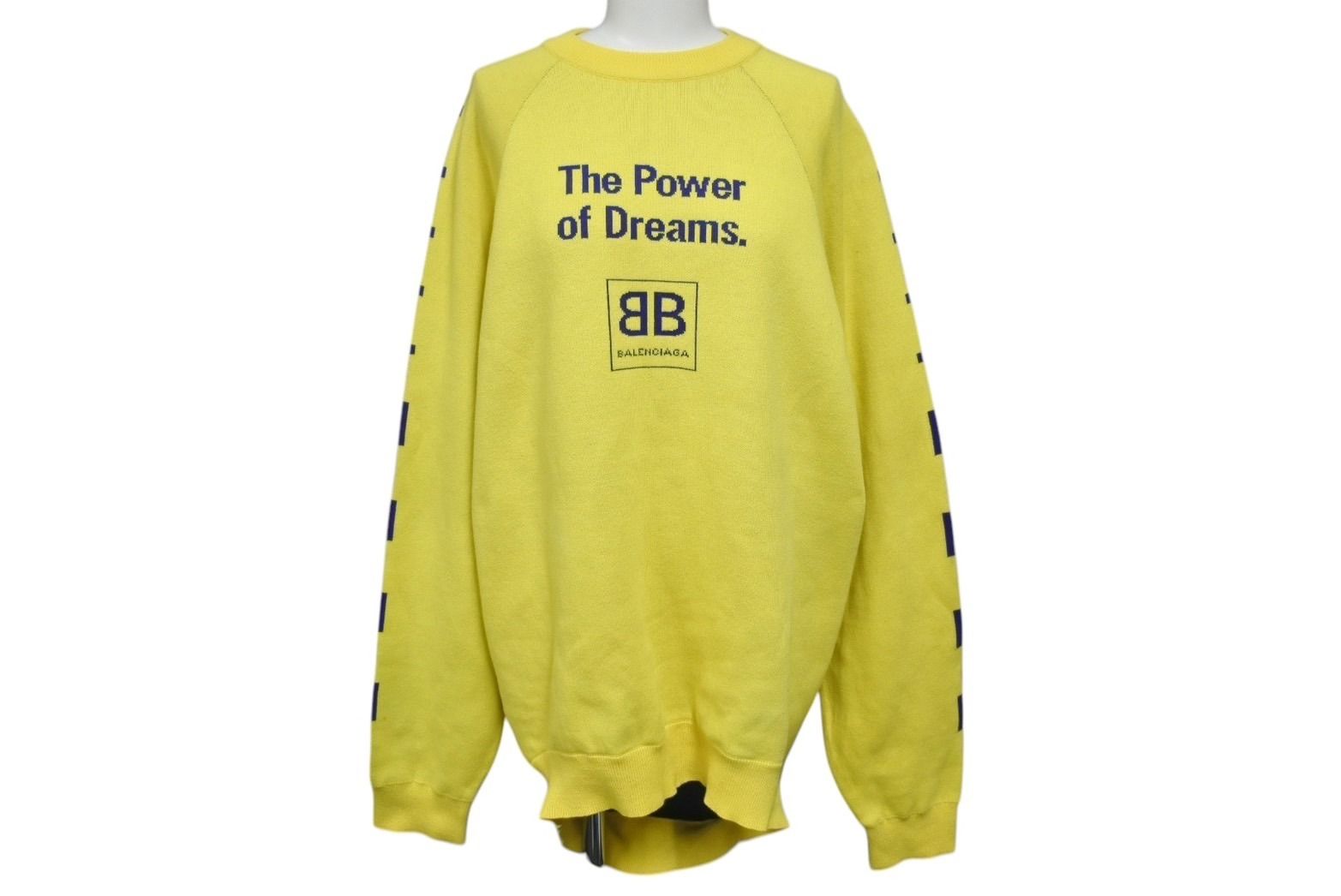 BALENCIAGA - BALENCIAGA バレンシアガ THE POWER OF DREAMS スウェットシャツ トレーナー サイズS 507300 18SS イエロー 美品 中古 4c075750 BALENCIAGA バレンシアガ THE POWER OF DREAMS スウェットシャツ