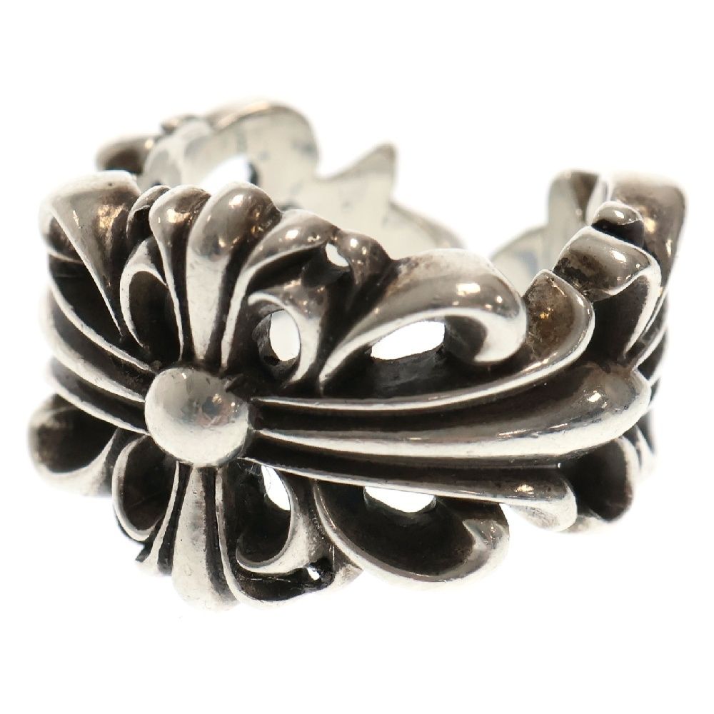 CHROME HEARTS (クロムハーツ) DBL FLRL CRS ダブルフローラルクロス シルバーリング 12号