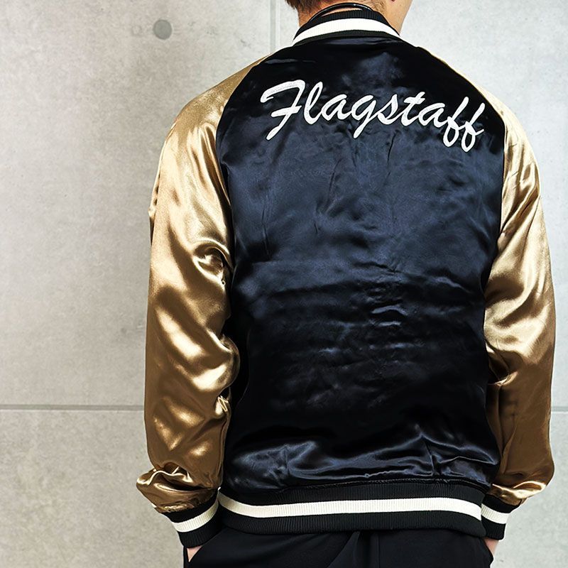 新品　スヌーピー　リバーシブル　スカジャン　ブラック　Mサイズ スヌーピー×フラッグスタッフ リバーシブルスカジャン Flagstaff