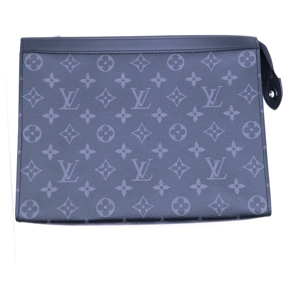 LOUIS VUITTON ルイヴィトン モノグラム エクリプス ポシェット ヴォワヤージュMM クラッチバッグ セカンドバッグ ブラック PVC×レザー シルバー金具 M61692 USTAUSTRALIA_COM_AU