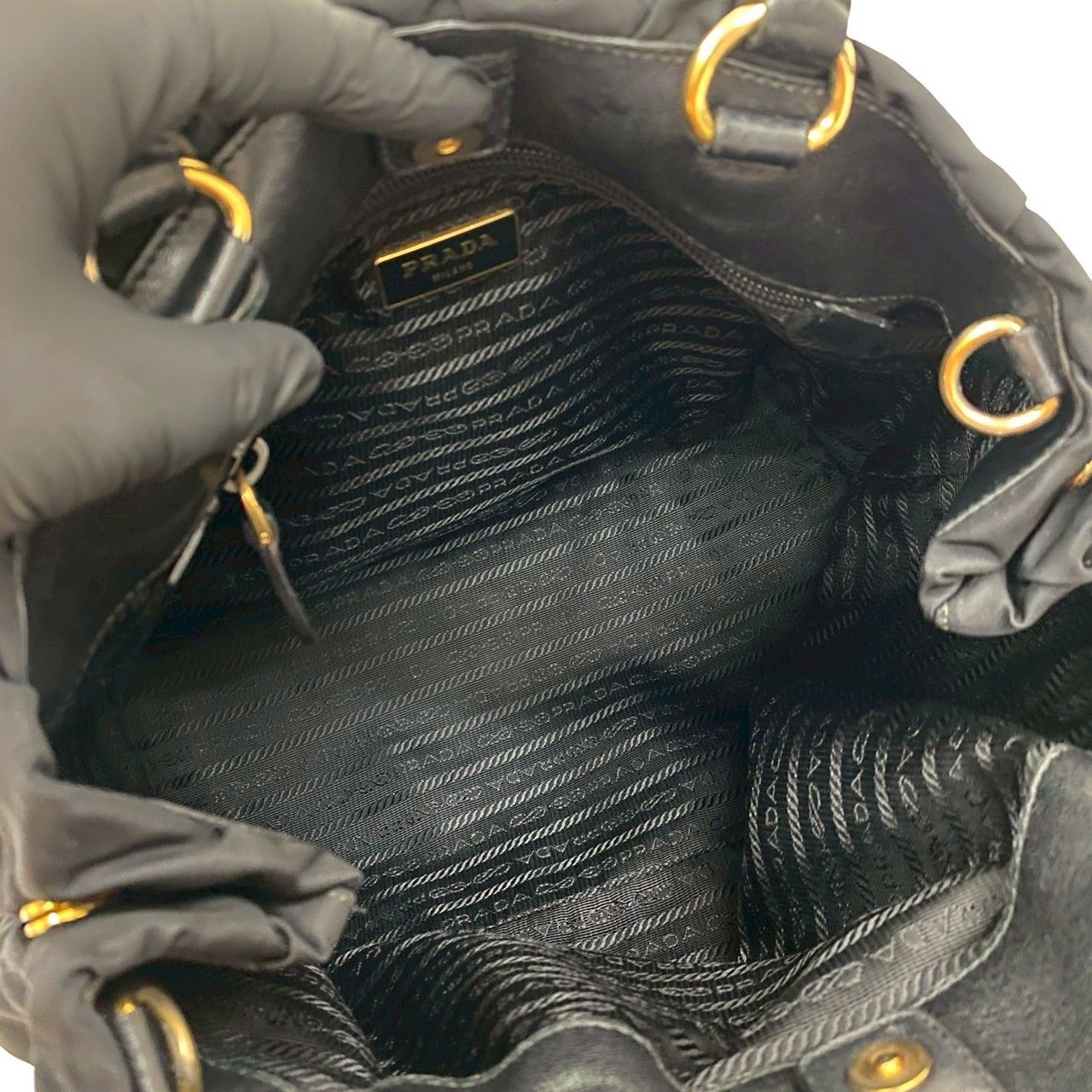 o24【美品】プラダ　ロゴ金具　ナイロン　レザー　リボン　ブラックハンドバッグ. 楽天市場】【バッグ】PRADA プラダ リボン ハンドバッグ 2WAY