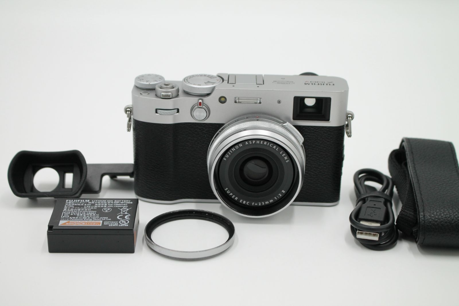 シャッター回数6000回 上品 FUJIFILM X100V シルバー X100V-S