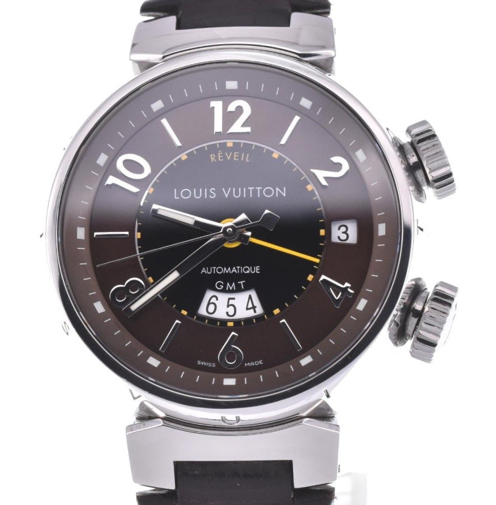 ルイ・ヴィトン LOUIS VUITTON Q1151 タンブール GMT レヴェイユ 