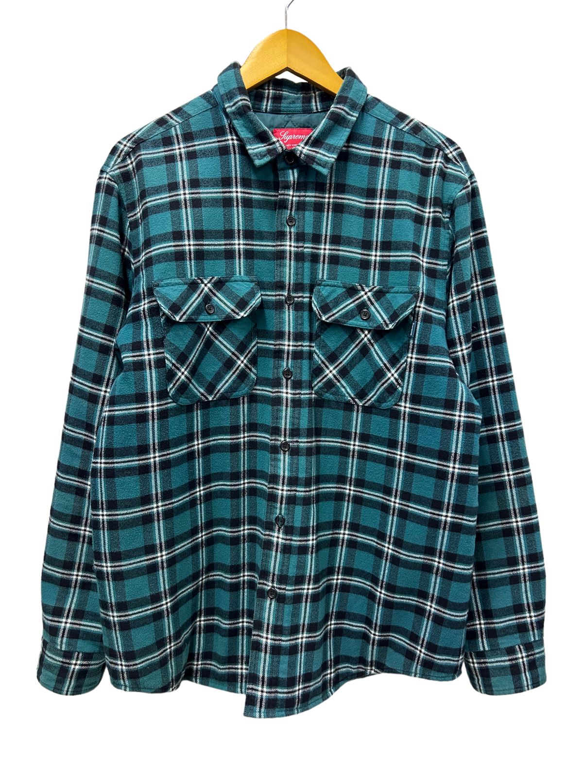 Supreme Arc Quilted Flannel Shirt グリーン - シャツ