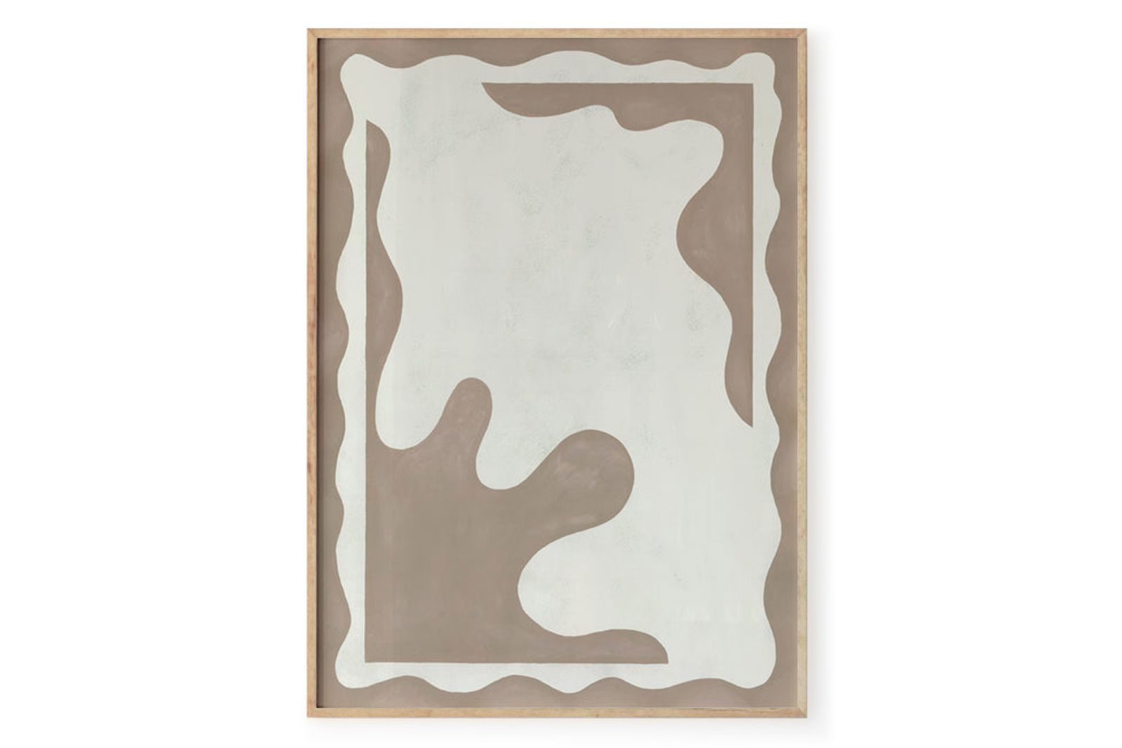 ポスター/アートプリント　50×70cm　BEIGE WAVES/88xCL036