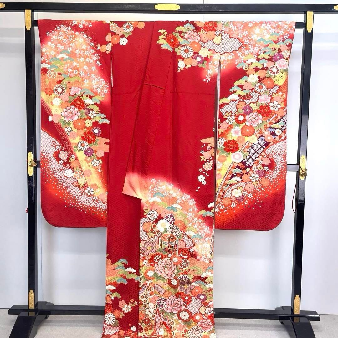 平和屋着物○豪華振袖・長襦袢(袷)セット 辻が花 暈し染め 金彩 銀通し