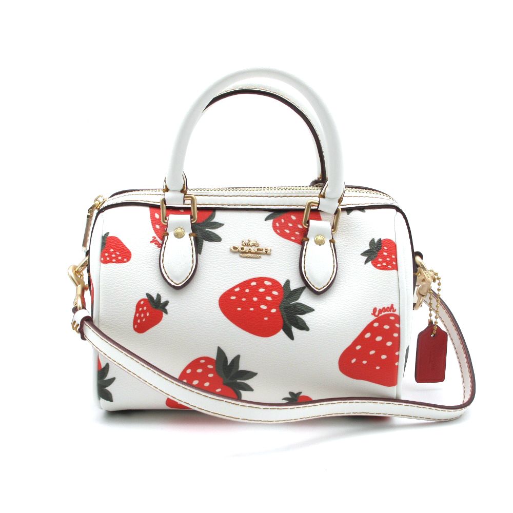 COACH コーチ ミニアーロン クロスボディ ストロベリープリント