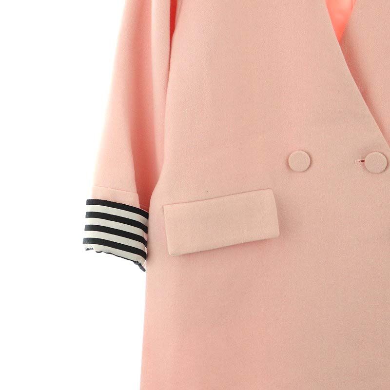 ボーダーズアットバルコニー BORDERS at BALCONY ノーカラーウール