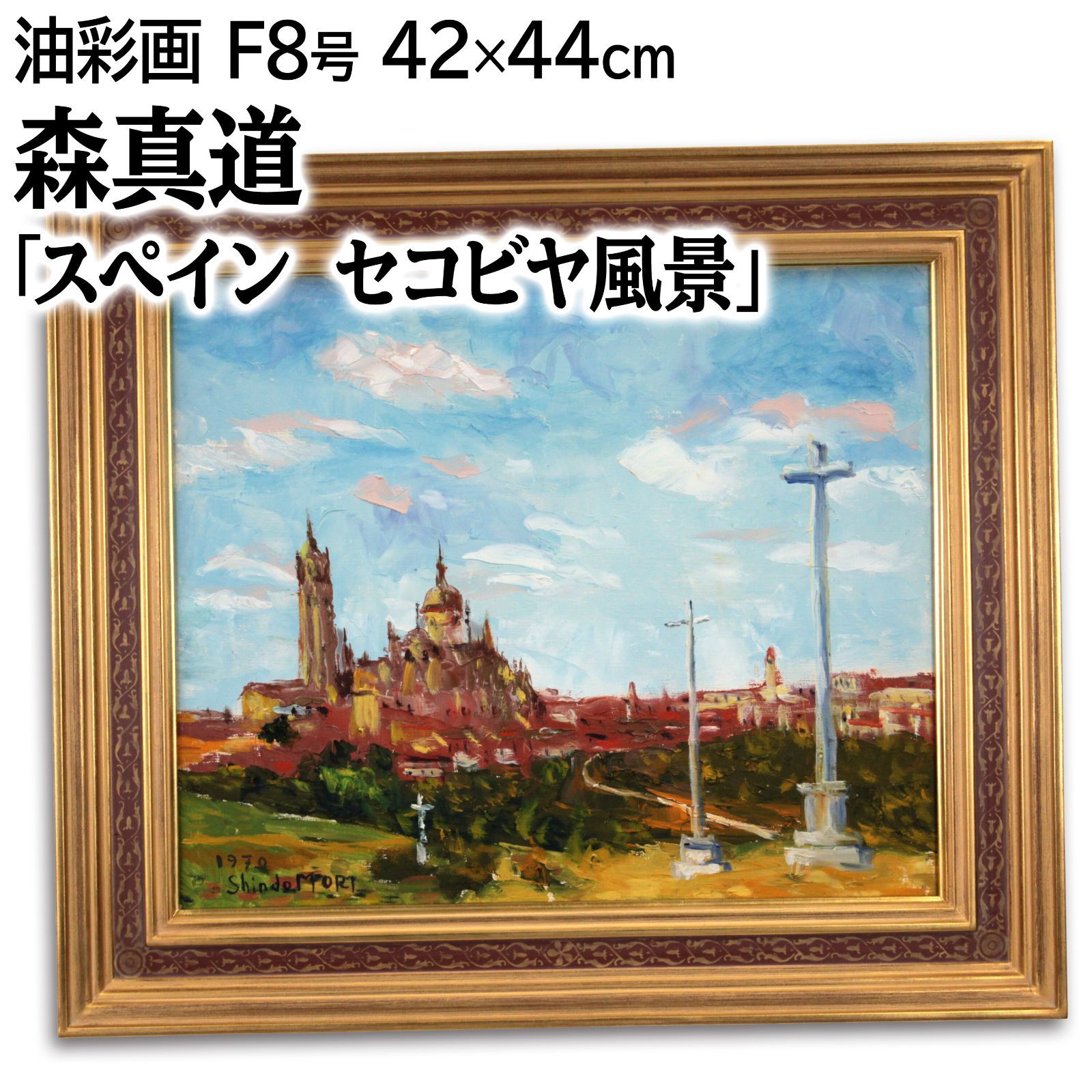 森真道 「スペイン セコビヤ風景」 油絵・油彩画 絵画 森真道 「スペイン セコビヤ風景」 油絵・油彩画 絵画 - メルカリ