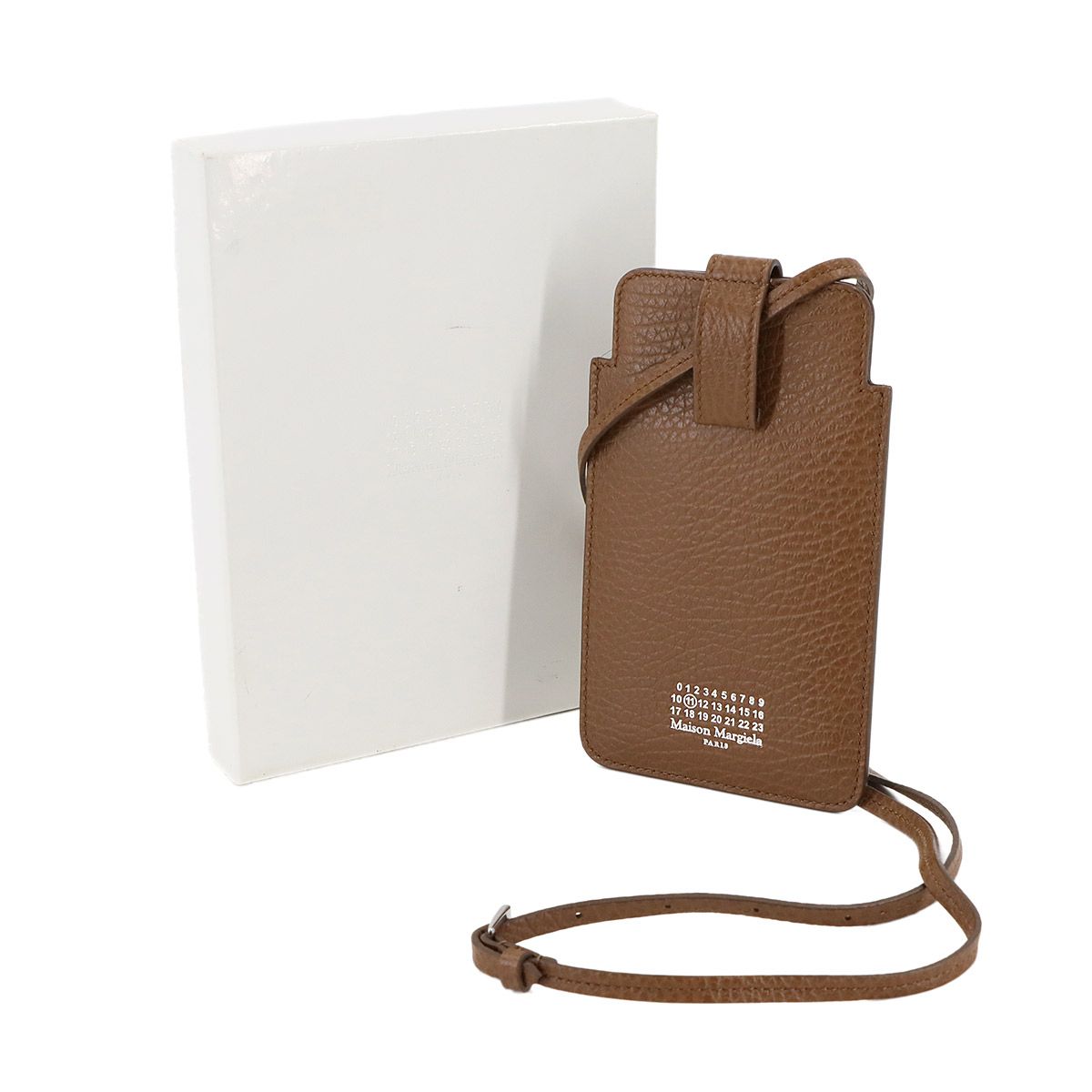 ◆Maison Margiela◆ 4ステッチ スマートフォン ポーチ レザー メゾンマルジェラ 4ステッチ レザー フォンポーチ ブラック AB