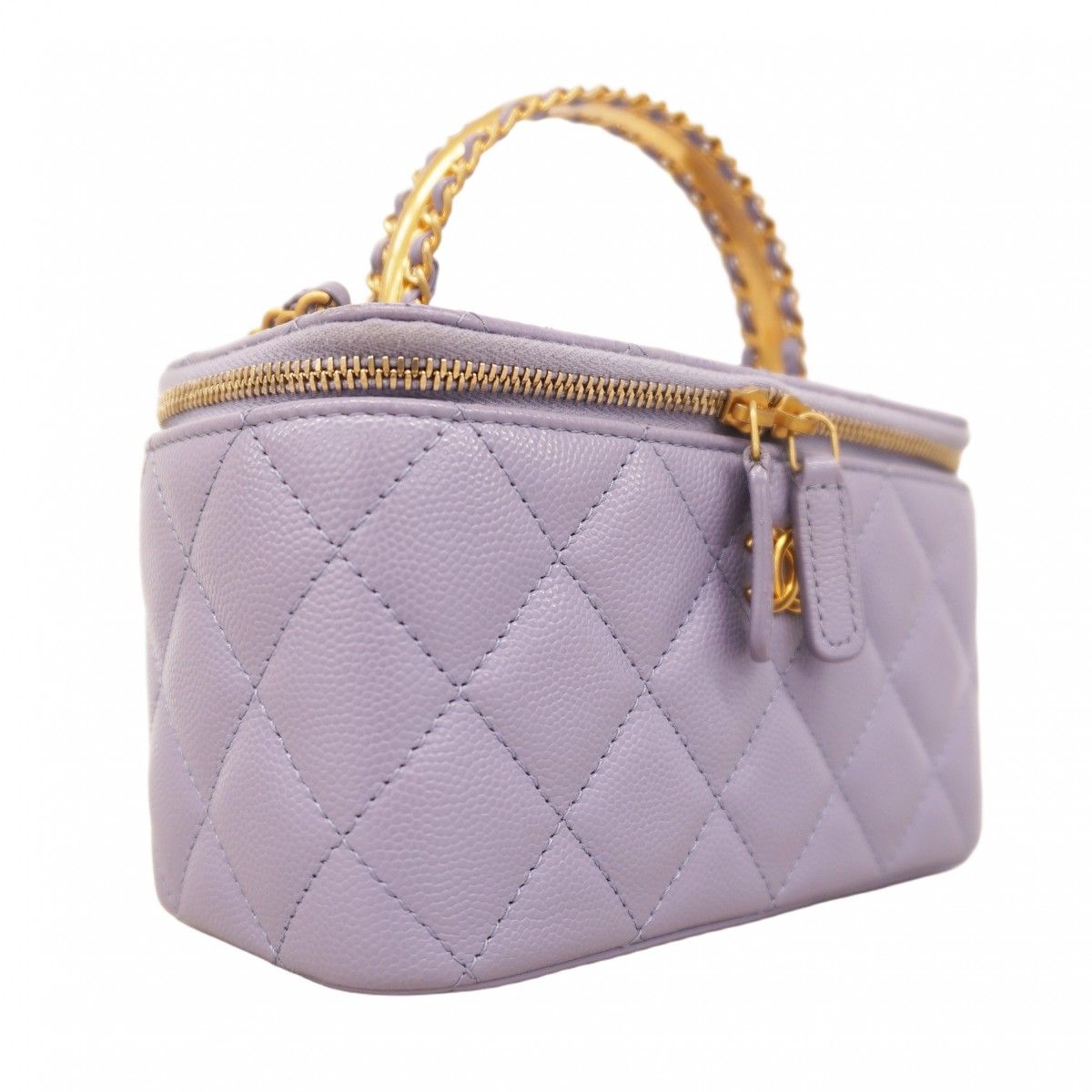 5hb0679-h】シャネル バニティバッグ マトラッセ キャビアスキン  