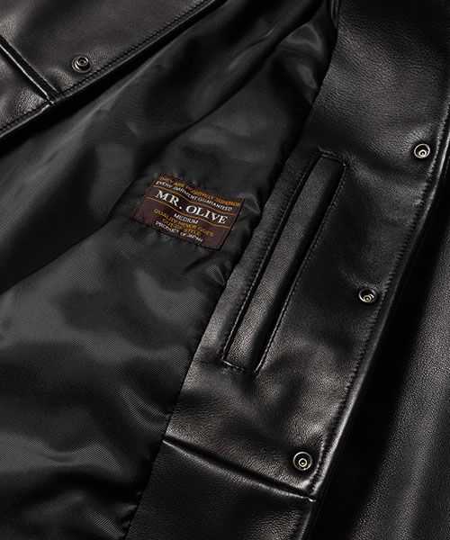 MR.OLIVE】SKOOKUM COLLABORATION / LAMB LEATHER COACH JACKET