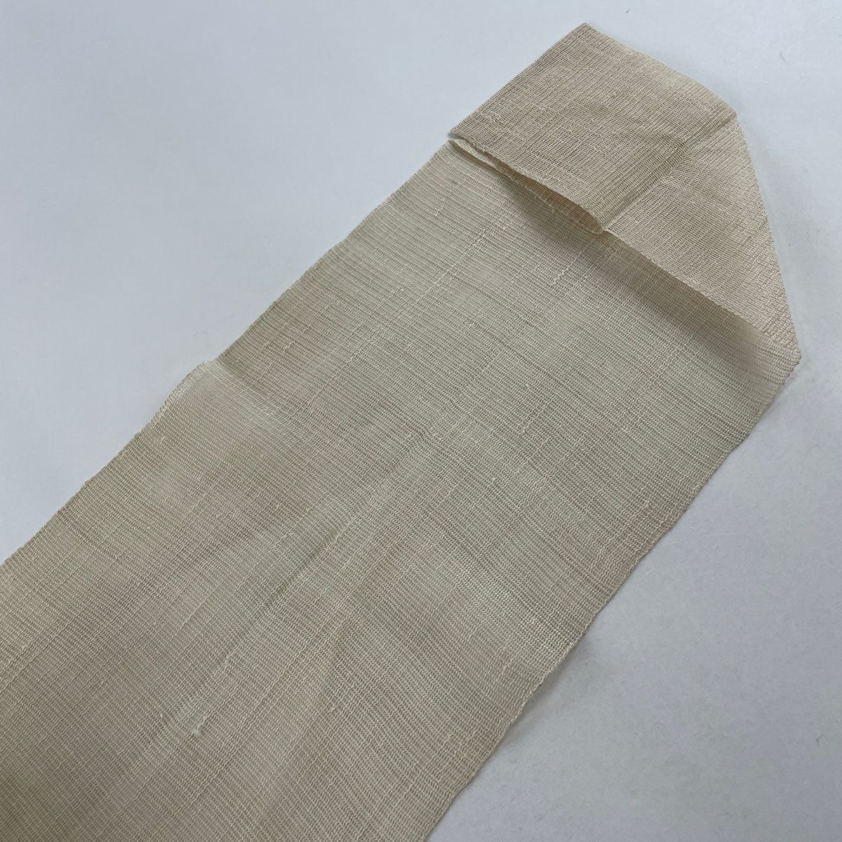 専用帯1925 ●高級 正絹 夏帯 松葉仕立て 名古屋帯 名古屋帯 秀品 夏帯 八寸名古屋帯 松葉仕立て 菖蒲 観世水 箔 金
