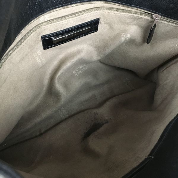 BEAUGRAND/ボーグラン　レザー　肩掛け/ハンドバッグ〈黒/BLACK/ブラック〉bag〕菅NO.YB19-8 BEAUGRAND/ボーグラン レザー 肩掛け/ハンドバッグ〈黒/BLACK〉bag〕菅