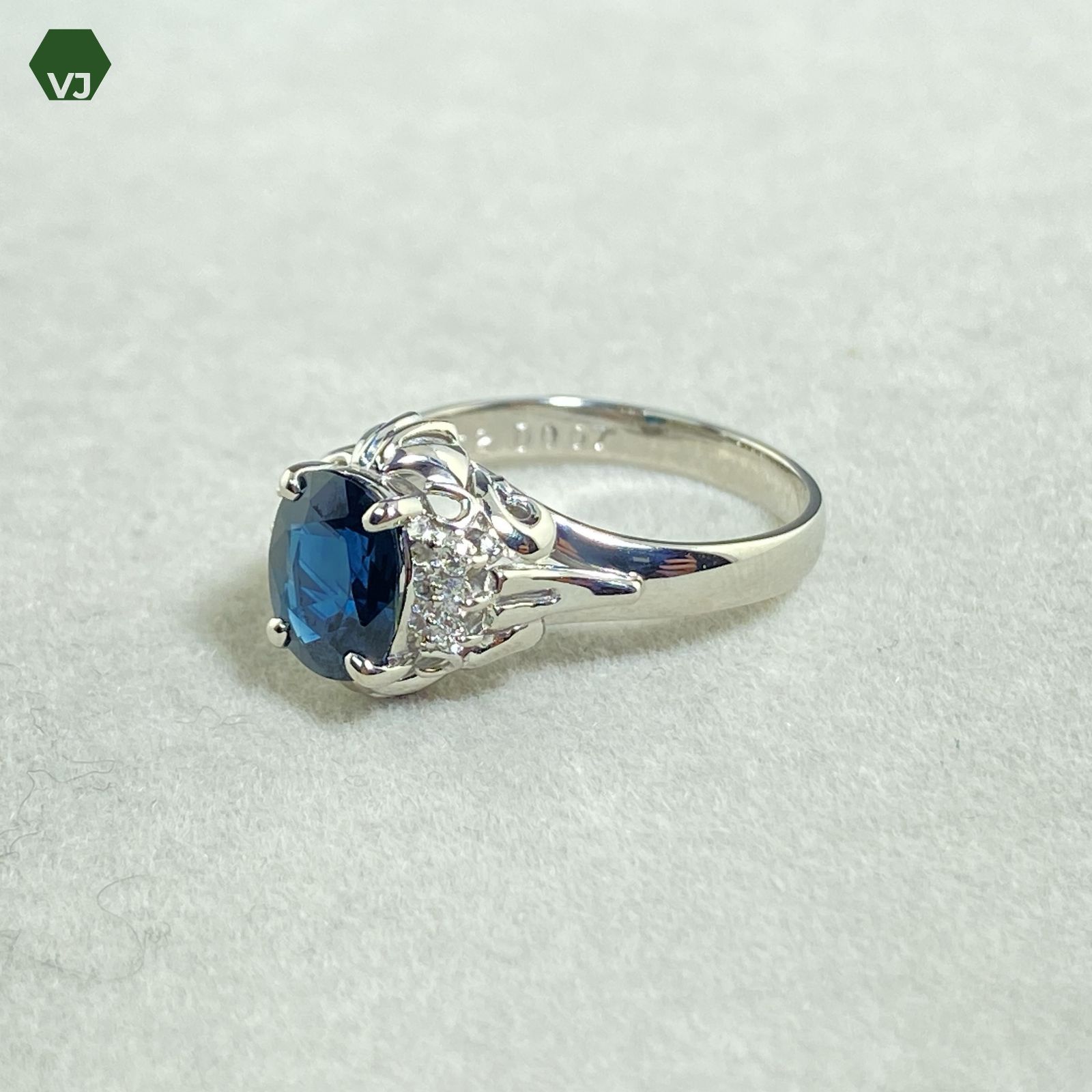 30-12】サファイア ダイヤモンド リング S1.62ct D0.07ct 【中古 